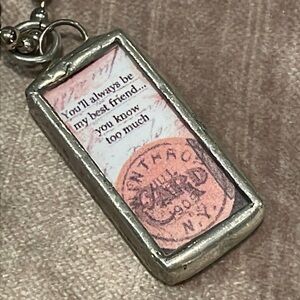 6 for $10 Funny Best Friend Necklace - You know too much Vintage Style Pictures
